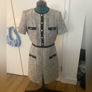 Maje grey/silver tweed dress, unworn with tags.